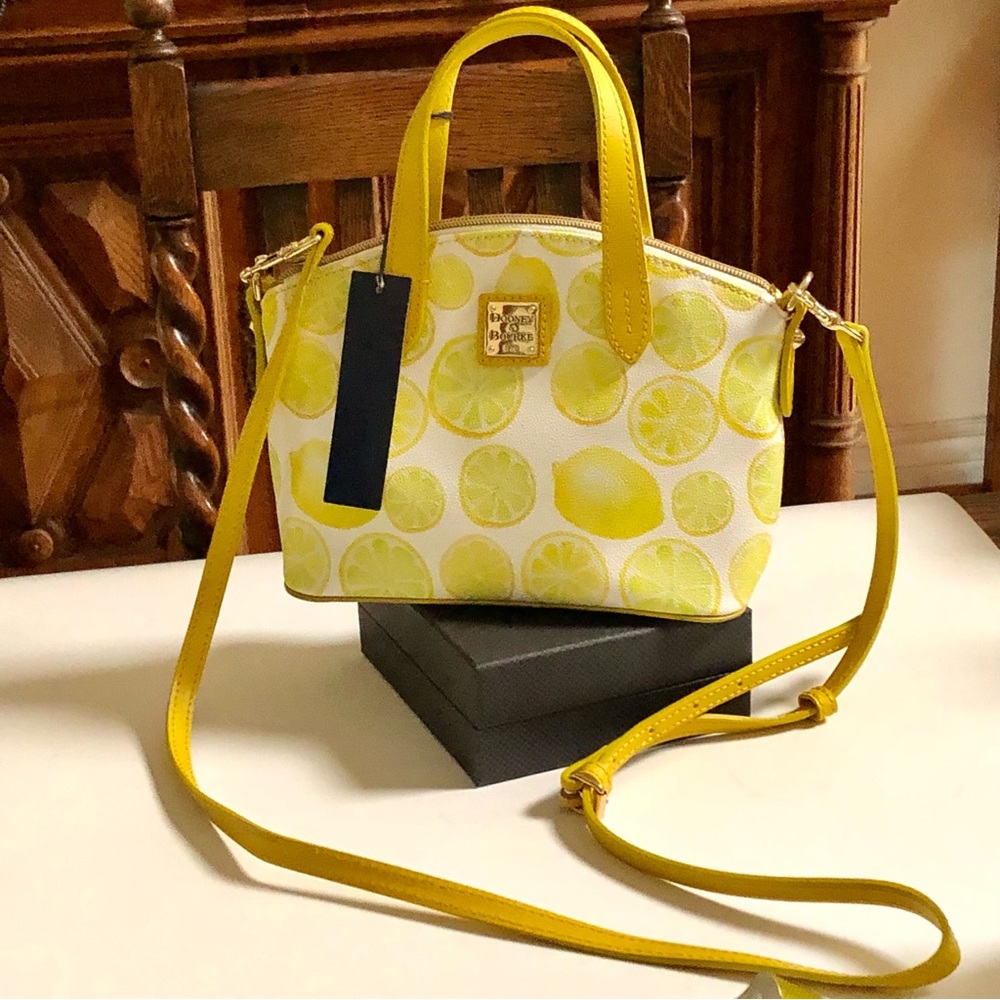 Rare Dooney & Bourke Limone Ruby Mini Crossbody Satchel - Picture 2 of 10